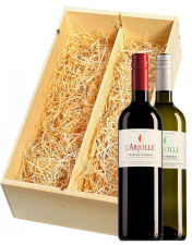 Wijnkist met Domaine de l'Arjolle rouge et blanc
