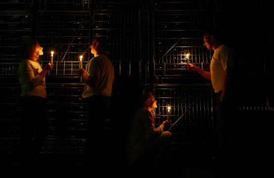 De kelder bij kaarslicht